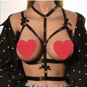 Sexy Lingerie Garter Strappy Cage Bra